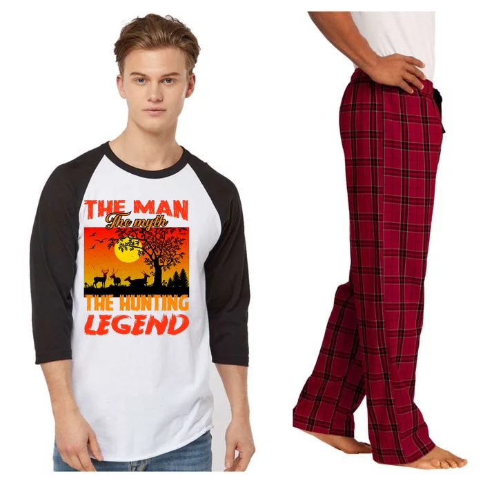 The Man The Myth The Hunting Legend Raglan Sleeve Pajama Set