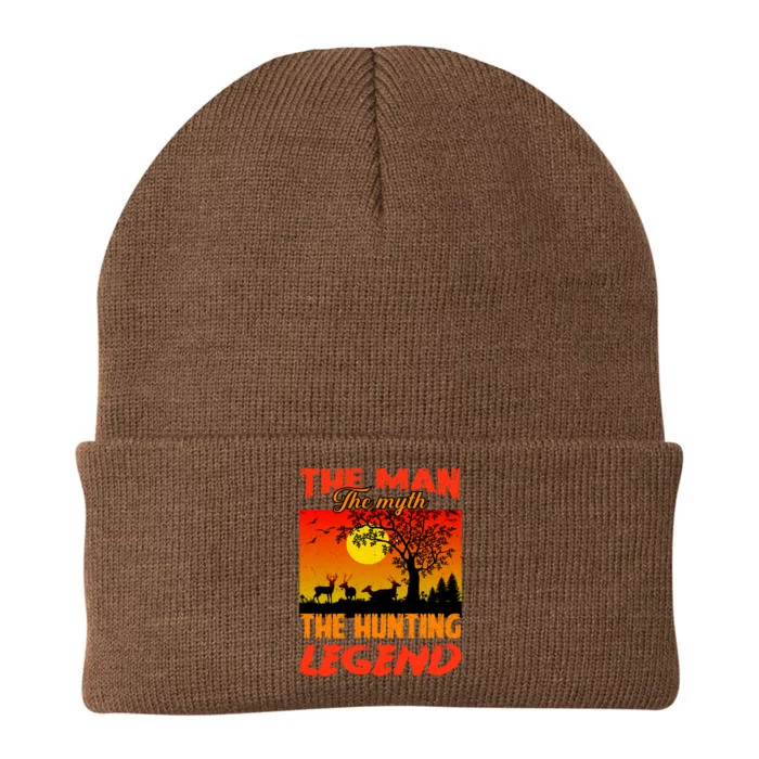 The Man The Myth The Hunting Legend Knit Cap Winter Beanie