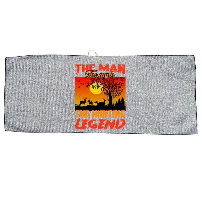 The Man The Myth The Hunting Legend Large Microfiber Waffle Golf Towel