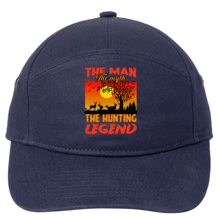 The Man The Myth The Hunting Legend 7-Panel Snapback Hat