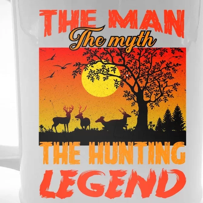 The Man The Myth The Hunting Legend Front & Back Beer Stein