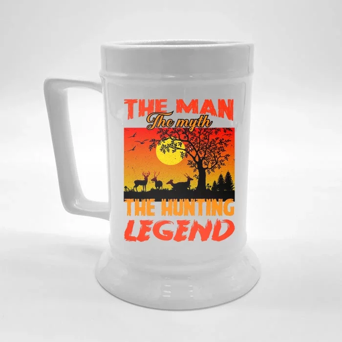 The Man The Myth The Hunting Legend Front & Back Beer Stein