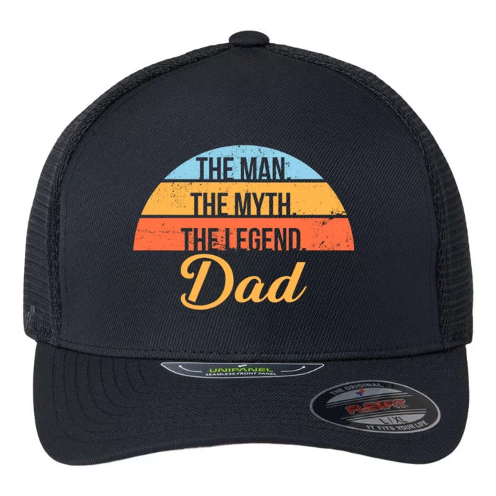 The Man The Myth The Legend Dad Flexfit Unipanel Trucker Cap