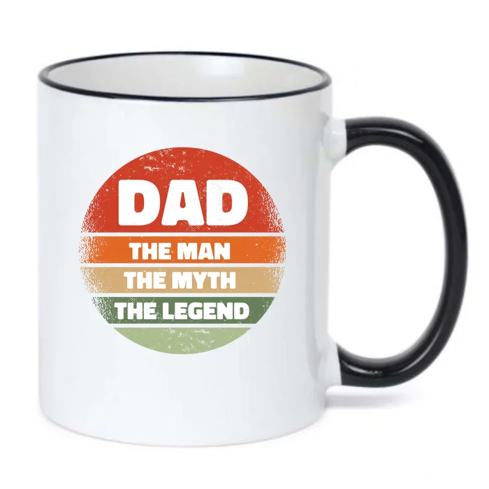 The Man The Myth The Legend Dad Retro Black Color Changing Mug