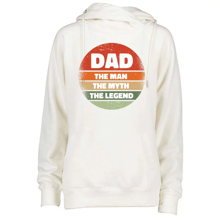 The Man The Myth The Legend Dad Retro Womens Funnel Neck Pullover Hood