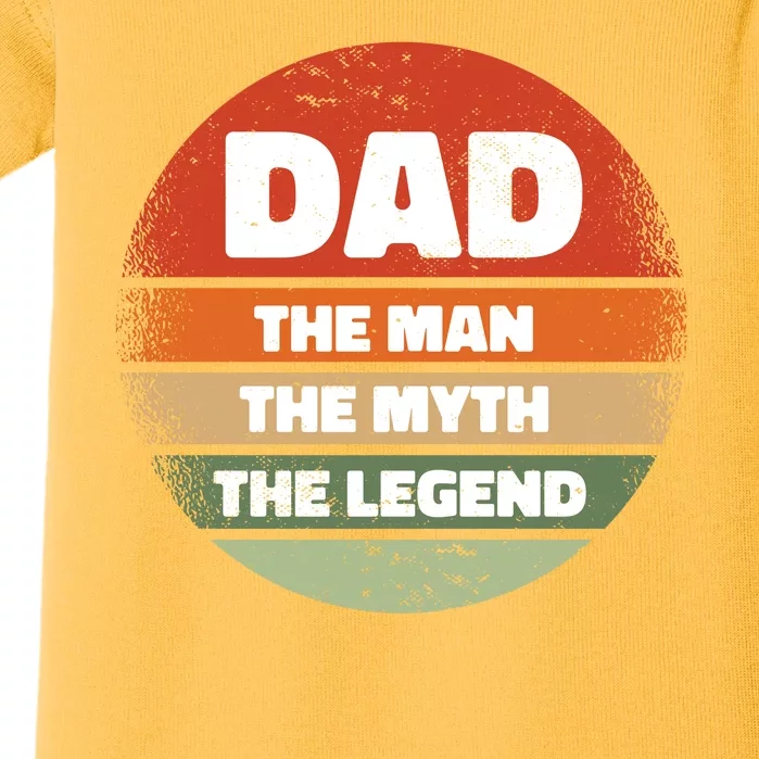 The Man The Myth The Legend Dad Retro Baby Bodysuit