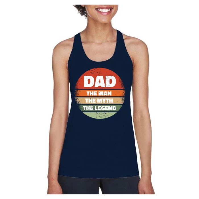 The Man The Myth The Legend Dad Retro Women's Racerback Tank