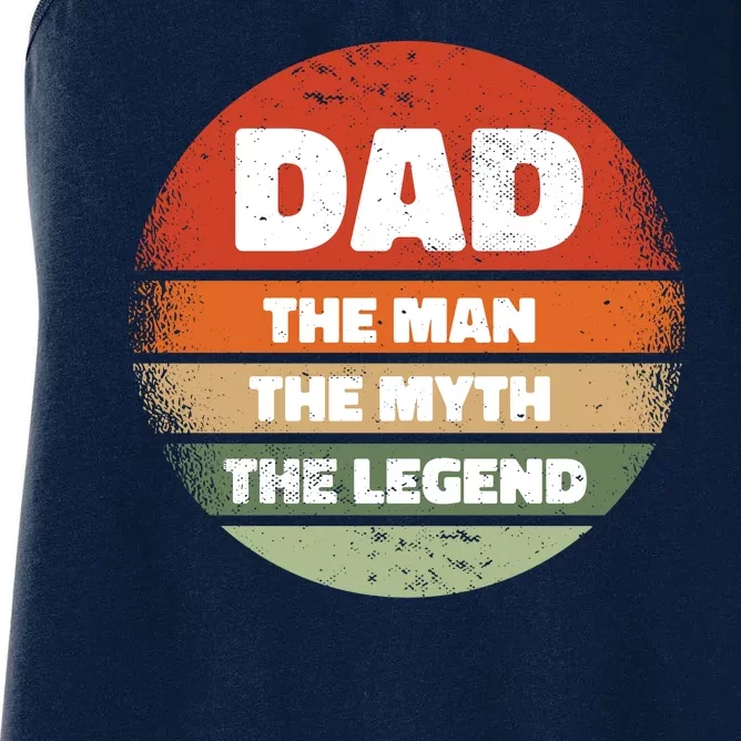 The Man The Myth The Legend Dad Retro Women's Racerback Tank