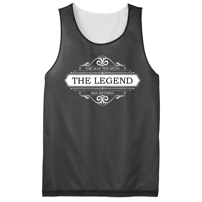 The Man The Myth The Legend Has Retired Mesh Reversible Basketball Jersey Tank