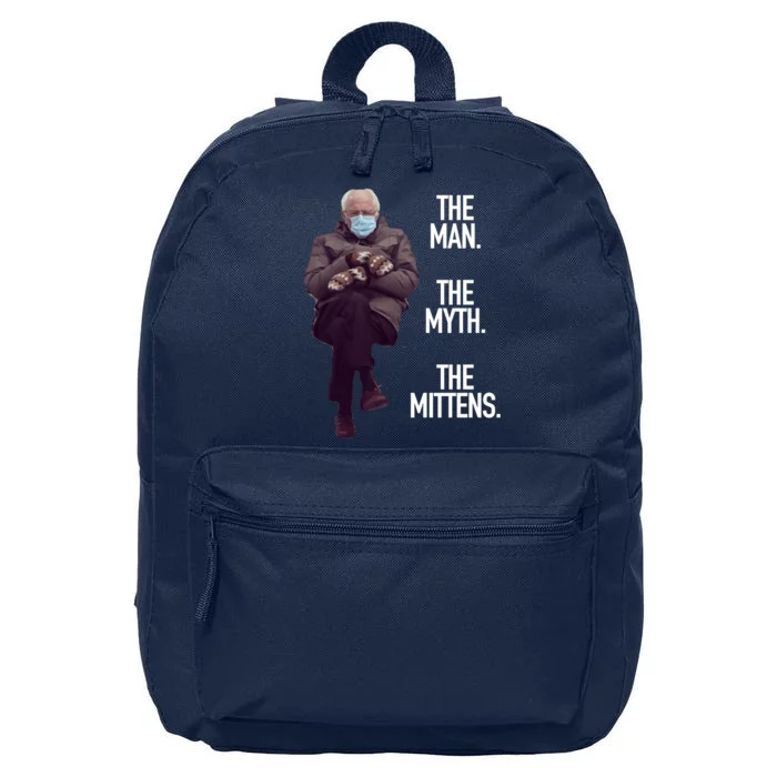 The Man The Myth The Mittens Bernie Meme 16 in Basic Backpack