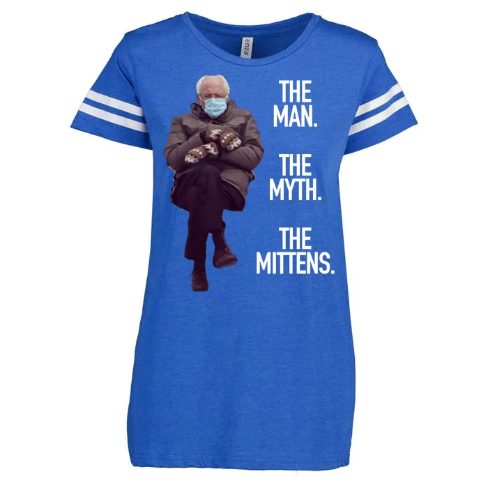 The Man The Myth The Mittens Bernie Meme Enza Ladies Jersey Football T-Shirt