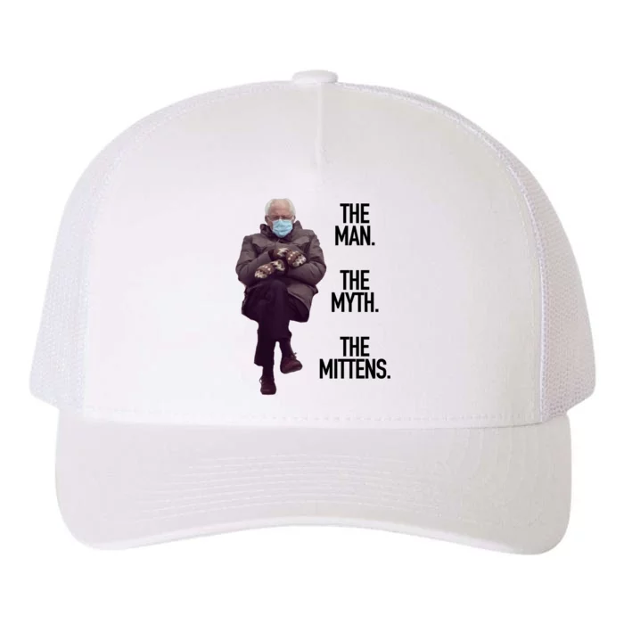 The Man The Myth The Mittens Bernie Meme Yupoong Adult 5-Panel Trucker Hat