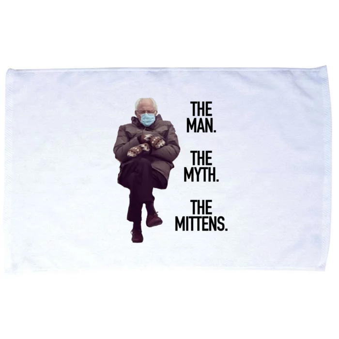 The Man The Myth The Mittens Bernie Meme Microfiber Hand Towel