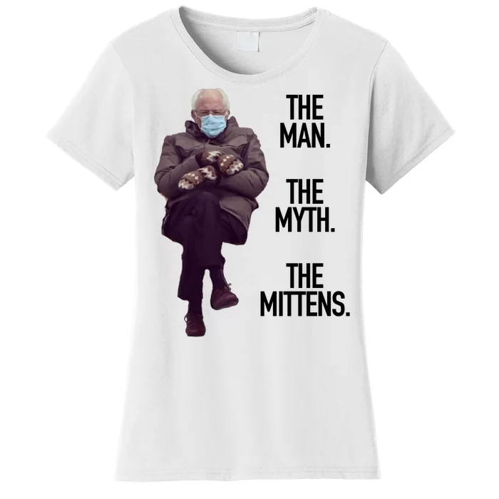 The Man The Myth The Mittens Bernie Meme Women's T-Shirt