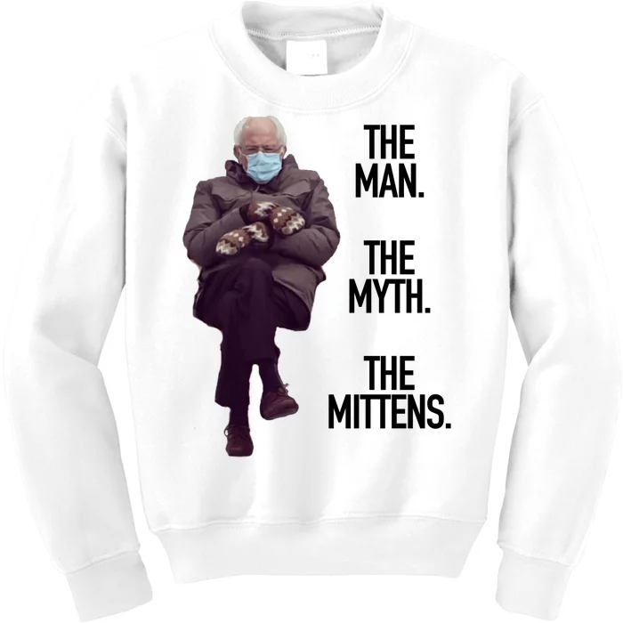 The Man The Myth The Mittens Bernie Meme Kids Sweatshirt