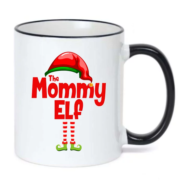 The Mommy Elf Christmas Black Color Changing Mug