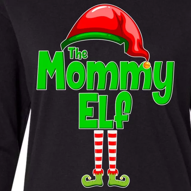 The Mommy Elf Christmas Womens Cotton Relaxed Long Sleeve T-Shirt