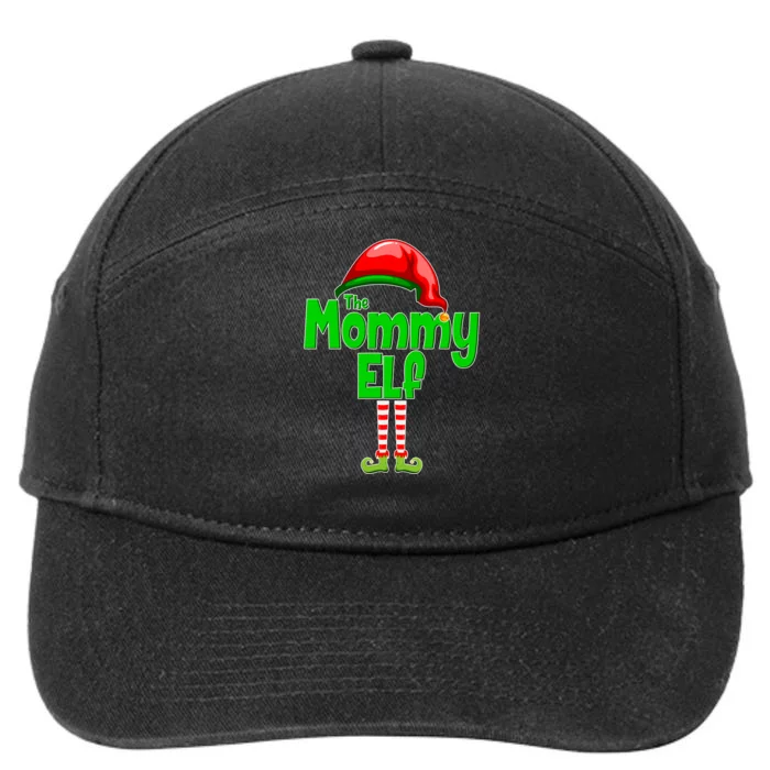 The Mommy Elf Christmas 7-Panel Snapback Hat