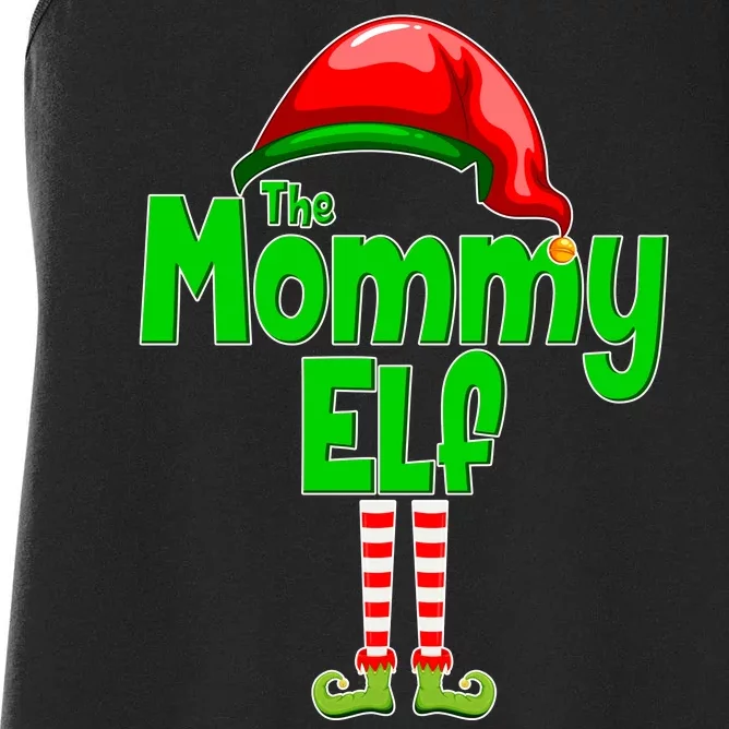 The Mommy Elf Christmas Women's Racerback Tank