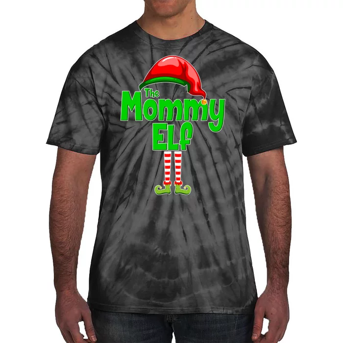 The Mommy Elf Christmas Tie-Dye T-Shirt