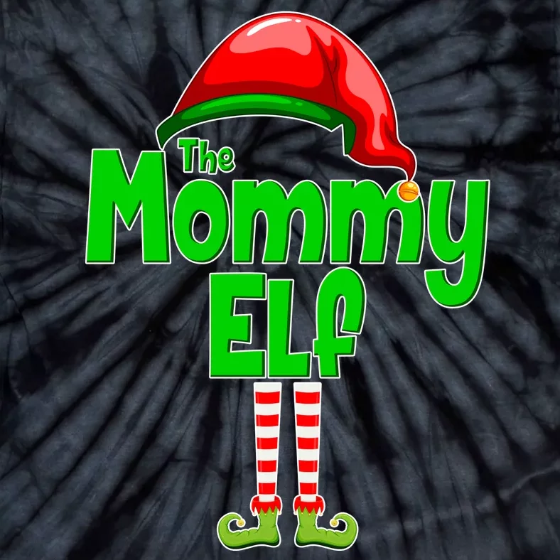 The Mommy Elf Christmas Tie-Dye T-Shirt