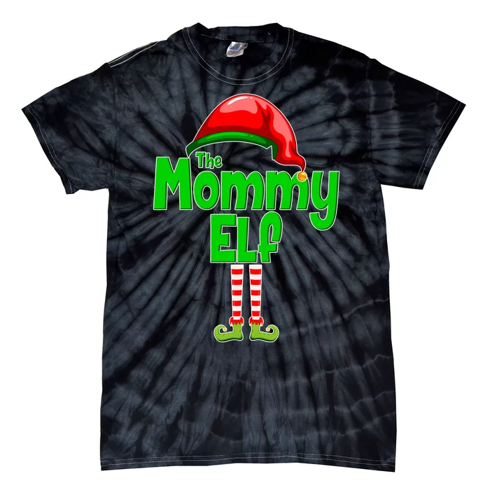 The Mommy Elf Christmas Tie-Dye T-Shirt