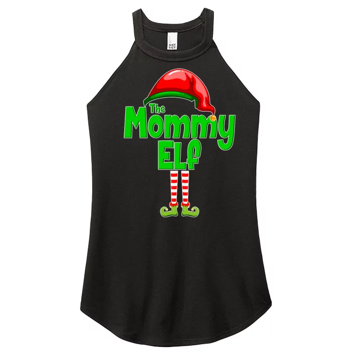 The Mommy Elf Christmas Women’s Perfect Tri Rocker Tank