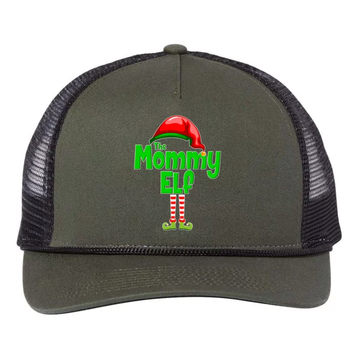 The Mommy Elf Christmas Retro Rope Trucker Hat Cap