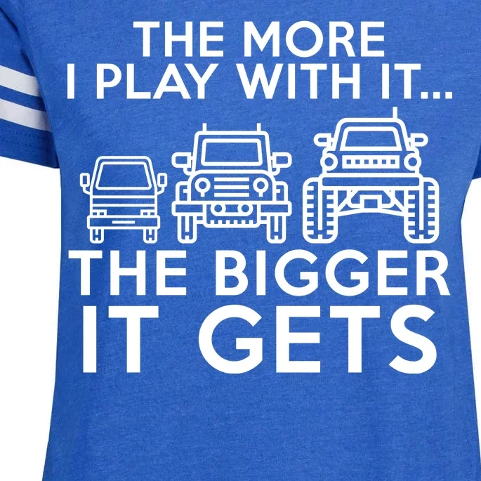 The More I Play With It The Bigger Its Gets Enza Ladies Jersey Football T-Shirt