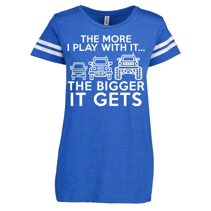 The More I Play With It The Bigger Its Gets Enza Ladies Jersey Football T-Shirt