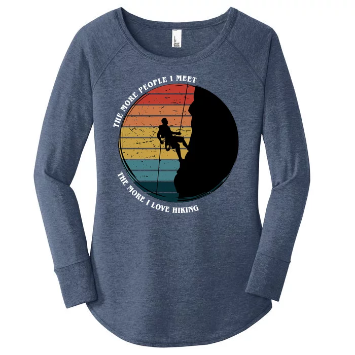 The More People I Meet The More I Love Hiking Women's Perfect Tri Tunic Long Sleeve Shirt