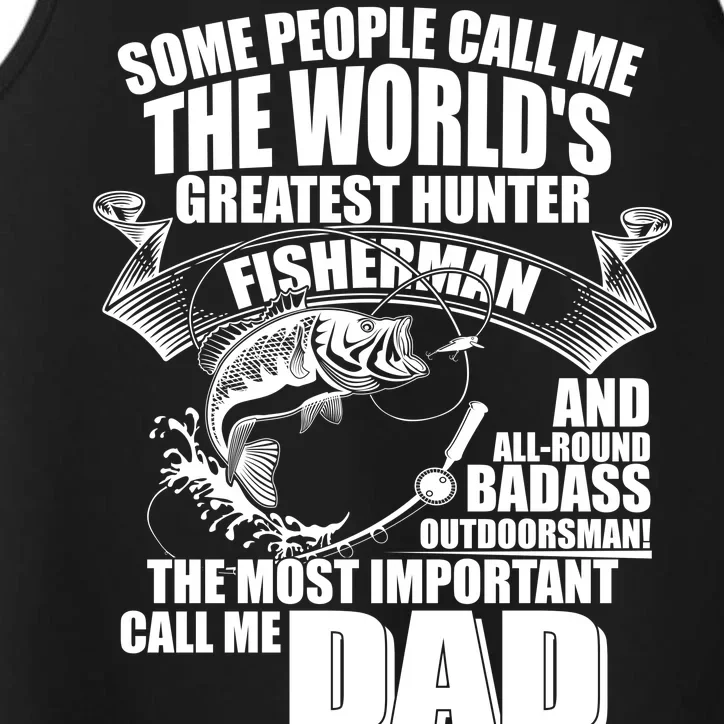 The Most Important Call Me Dad Fisherman Performance Tank