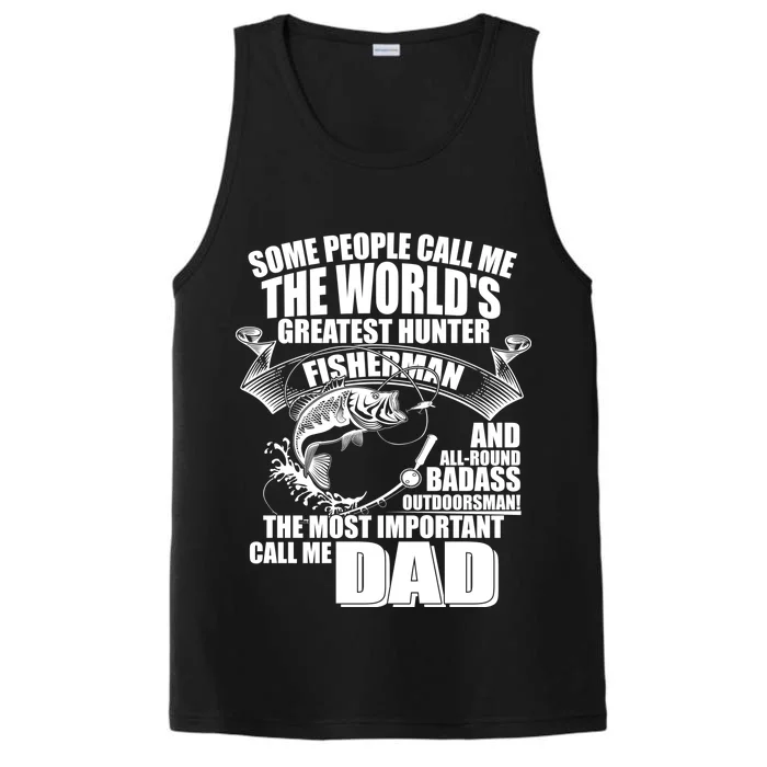 The Most Important Call Me Dad Fisherman Performance Tank