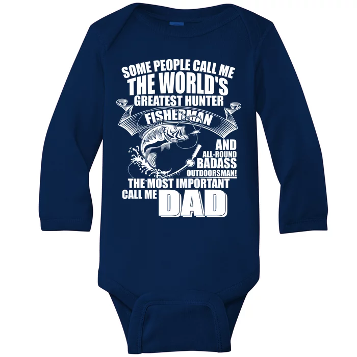 The Most Important Call Me Dad Fisherman Baby Long Sleeve Bodysuit