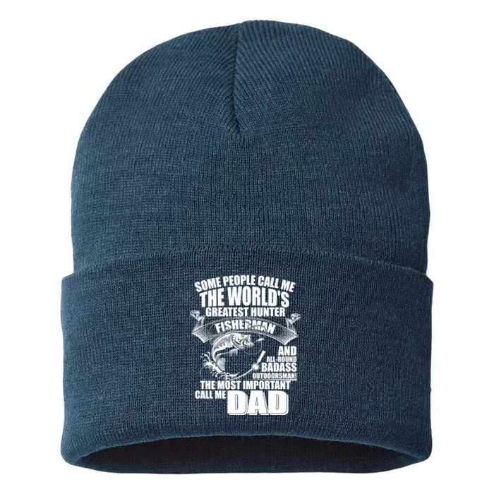 The Most Important Call Me Dad Fisherman Sustainable Knit Beanie