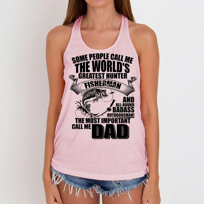 The Most Important Call Me Dad Fisherman Women's Knotted Racerback Tank