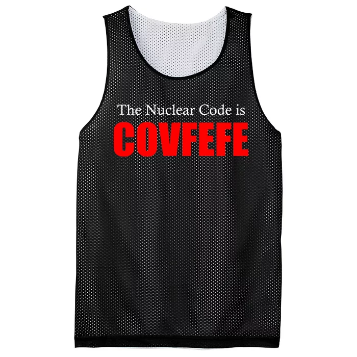 The Nuclear Code is Covfefe Funny Tweet Mesh Reversible Basketball Jersey Tank