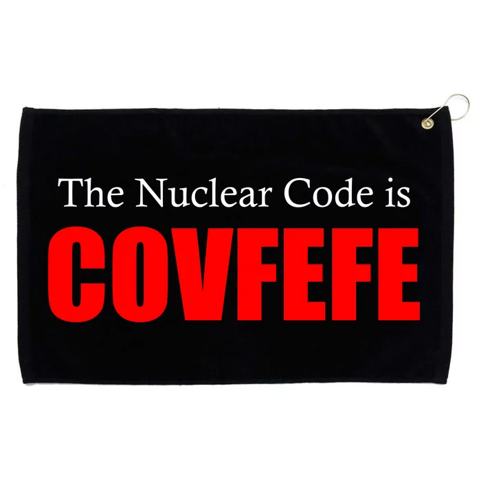 The Nuclear Code is Covfefe Funny Tweet Grommeted Golf Towel