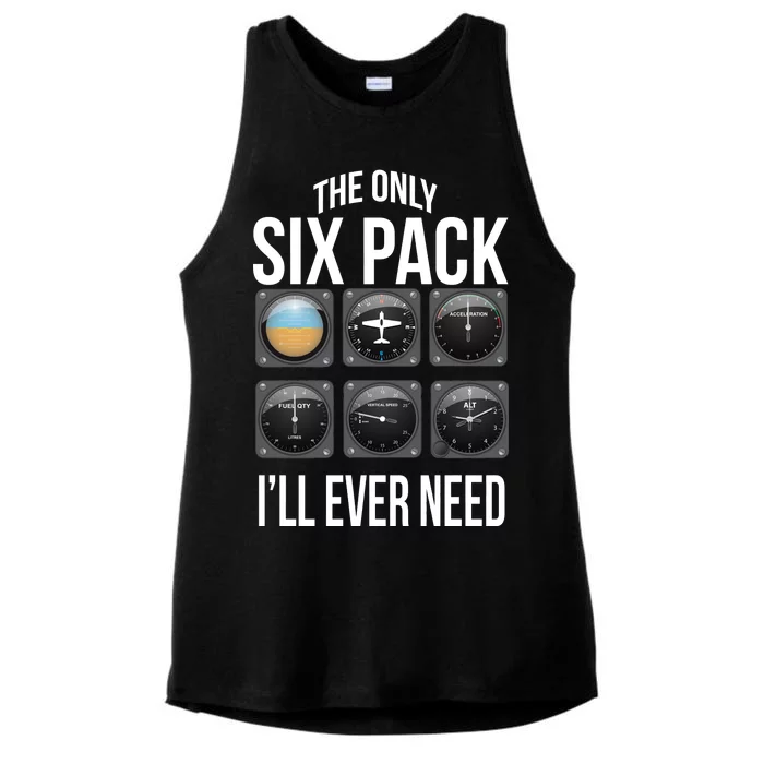 The Only Six Pack I'll Ever Need Ladies Tri-Blend Wicking Tank