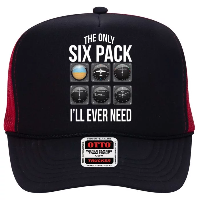 The Only Six Pack I'll Ever Need High Crown Mesh Trucker Hat