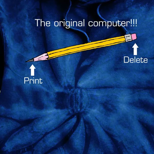 The Original Computer Pencil Tie Dye Hoodie