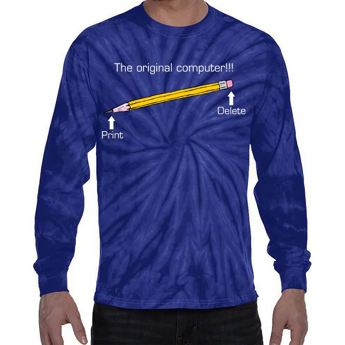 The Original Computer Pencil Tie-Dye Long Sleeve Shirt