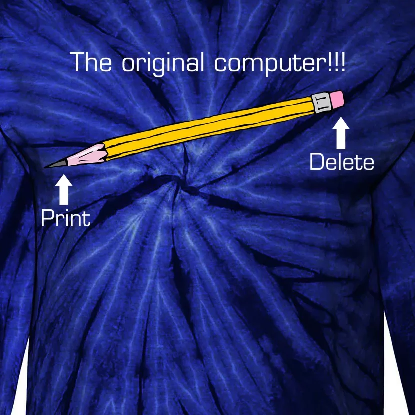 The Original Computer Pencil Tie-Dye Long Sleeve Shirt