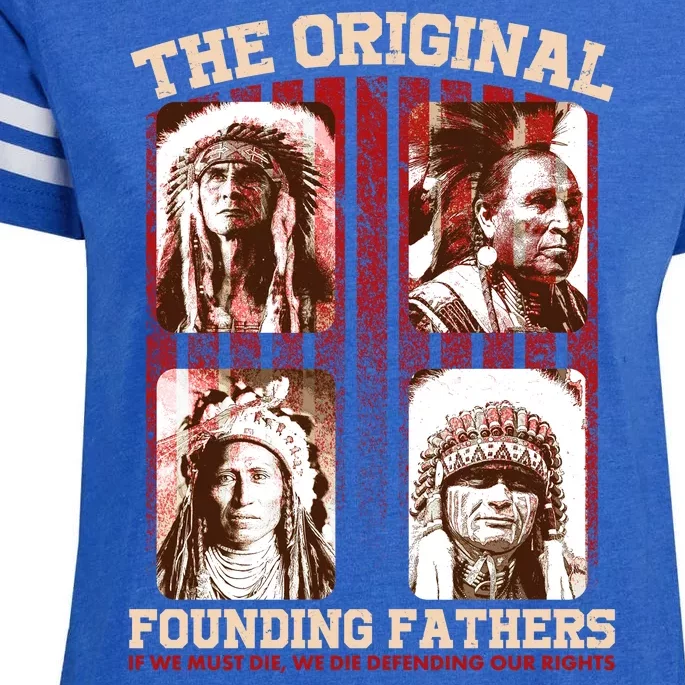 The Original Founding Fathers Native Americans Enza Ladies Jersey Football T-Shirt