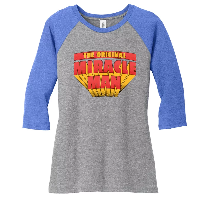 The Original Miracle Man Women's Tri-Blend 3/4-Sleeve Raglan Shirt