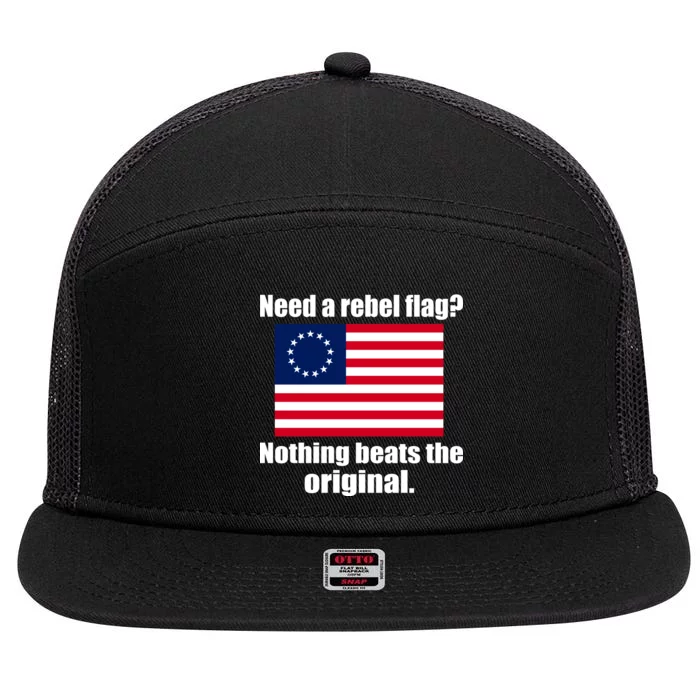 The Original Rebel Colonial Flag 7 Panel Mesh Trucker Snapback Hat