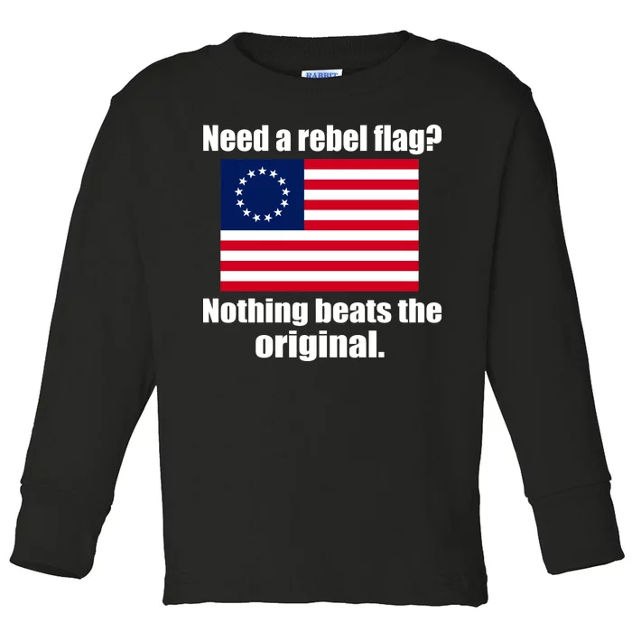 The Original Rebel Colonial Flag Toddler Long Sleeve Shirt