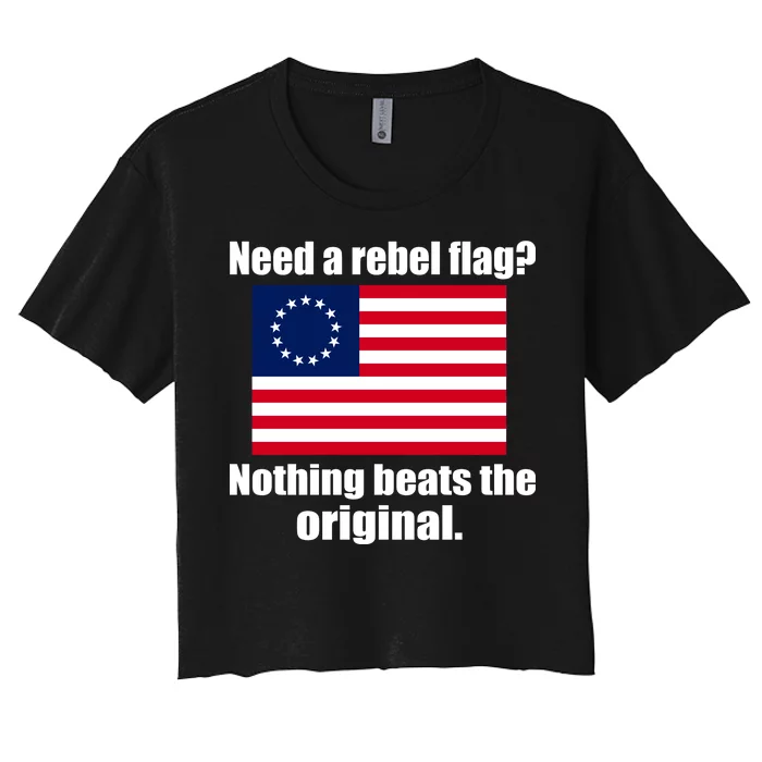 The Original Rebel Colonial Flag Women's Crop Top Tee