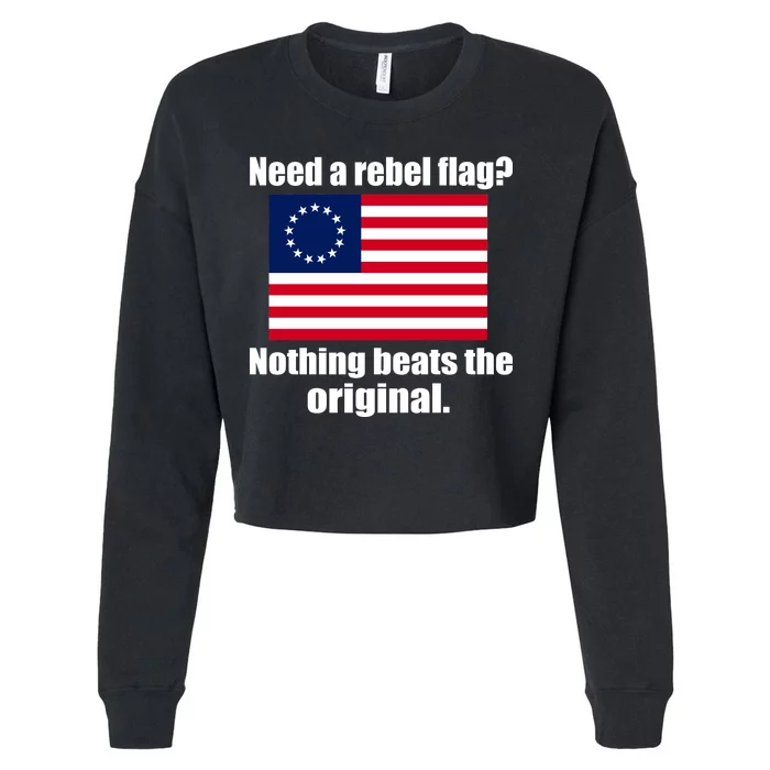 The Original Rebel Colonial Flag Cropped Pullover Crew