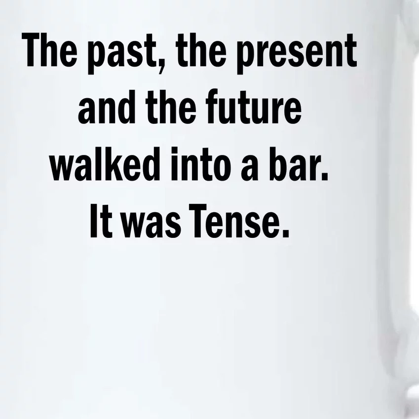 The Past Present Future Tense Bar Black Color Changing Mug